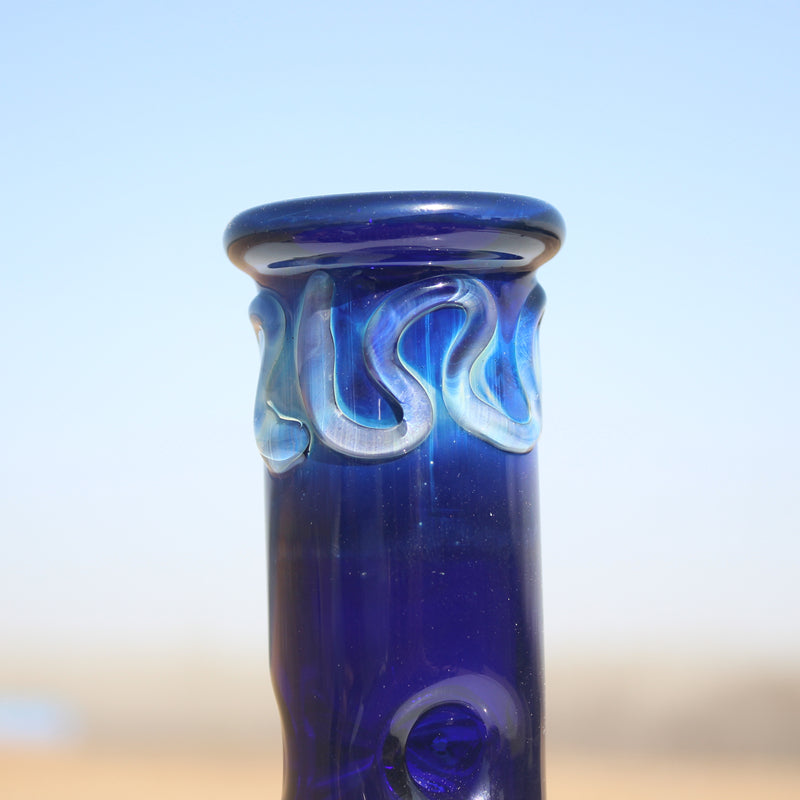 10.5" Blue Buddha Glass Water Pipe w/ Coil Perc Daze Supply