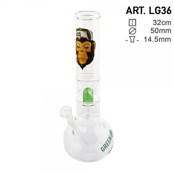 Greenline | 13" Glass Bong with Percolator Greenline