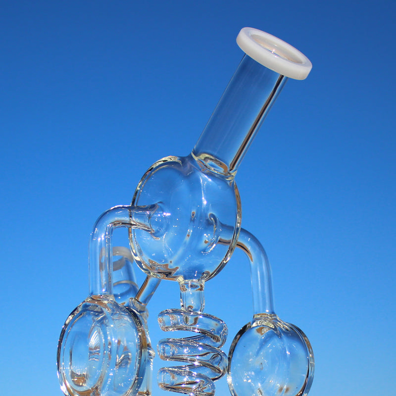 Approx. 11" Spiral Mushroom Recycler Water Pipe w/ Circ Perc Daze Supply