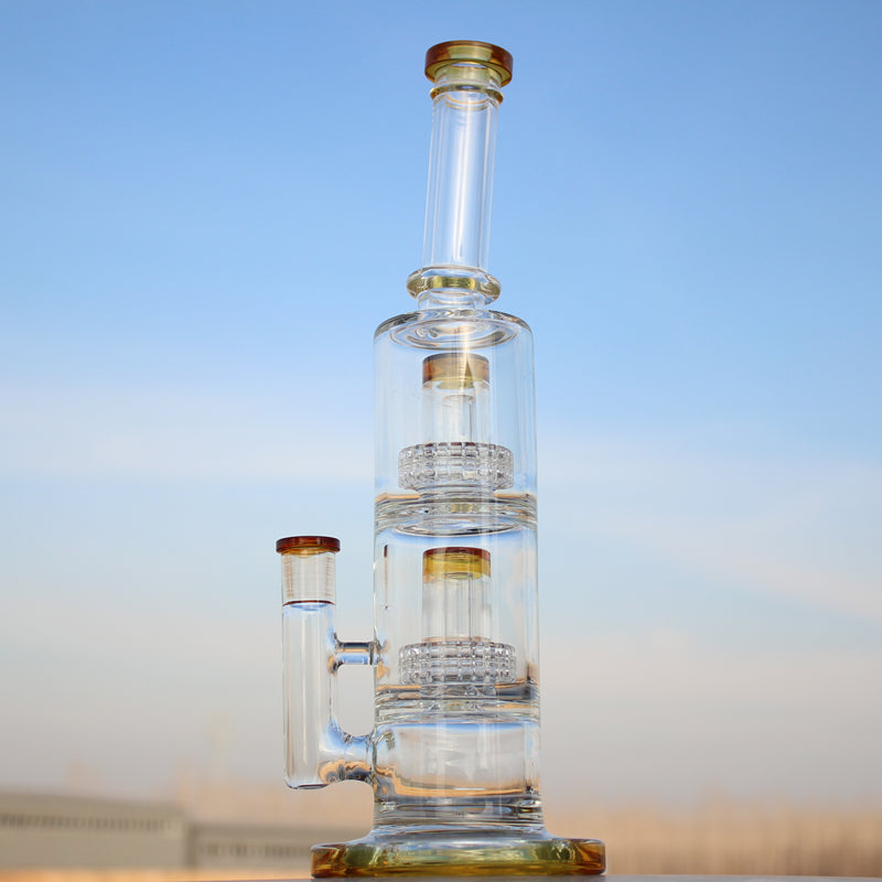 Approx. 12" Dual Matrix Percolator Glass Water Pipe Daze Supply