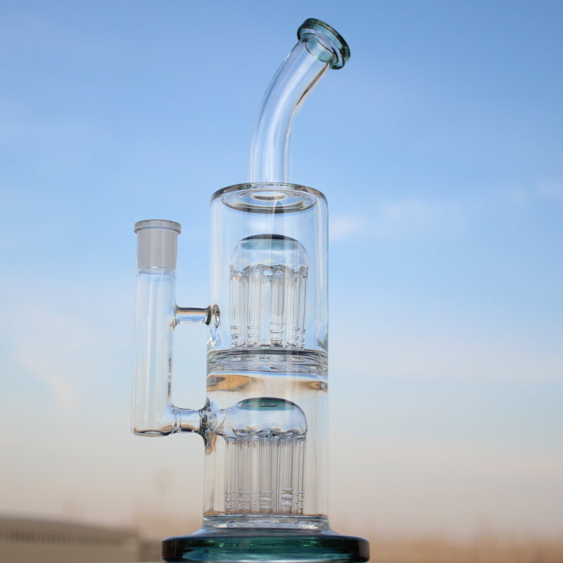 10.6" Glass Straight Water Pipe w/ Dual Arm Percolators Daze Supply