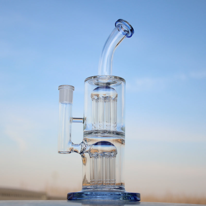 10.6" Glass Straight Water Pipe w/ Dual Arm Percolators Daze Supply