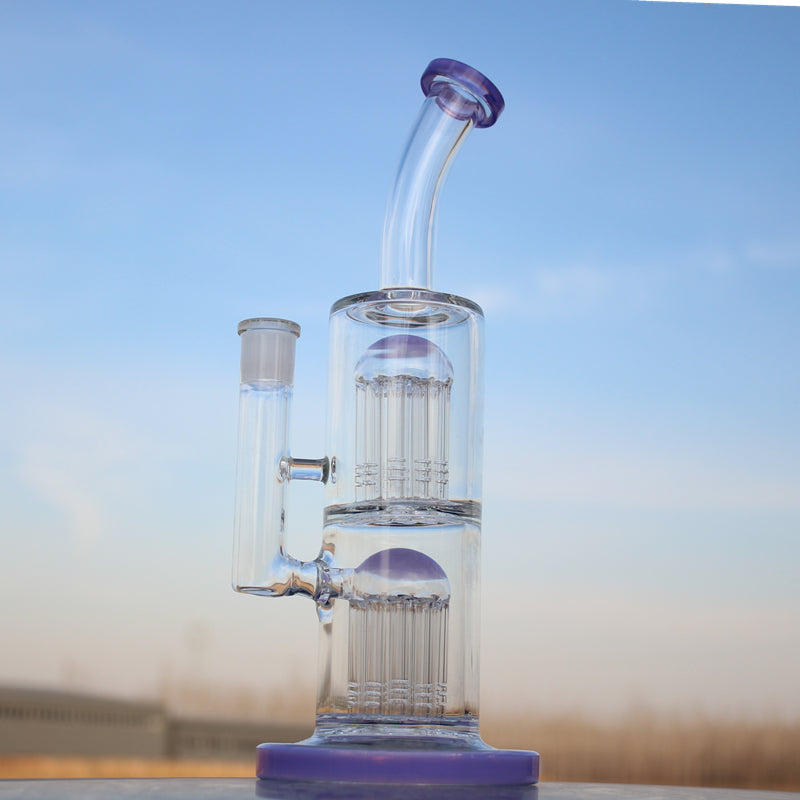 10.6" Glass Straight Water Pipe w/ Dual Arm Percolators Daze Supply
