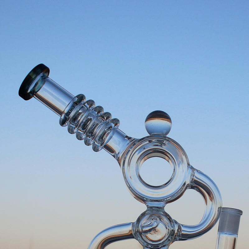 Approx. 11.5" Recycler Style Water Pipe w/ Dual Percs Daze Supply