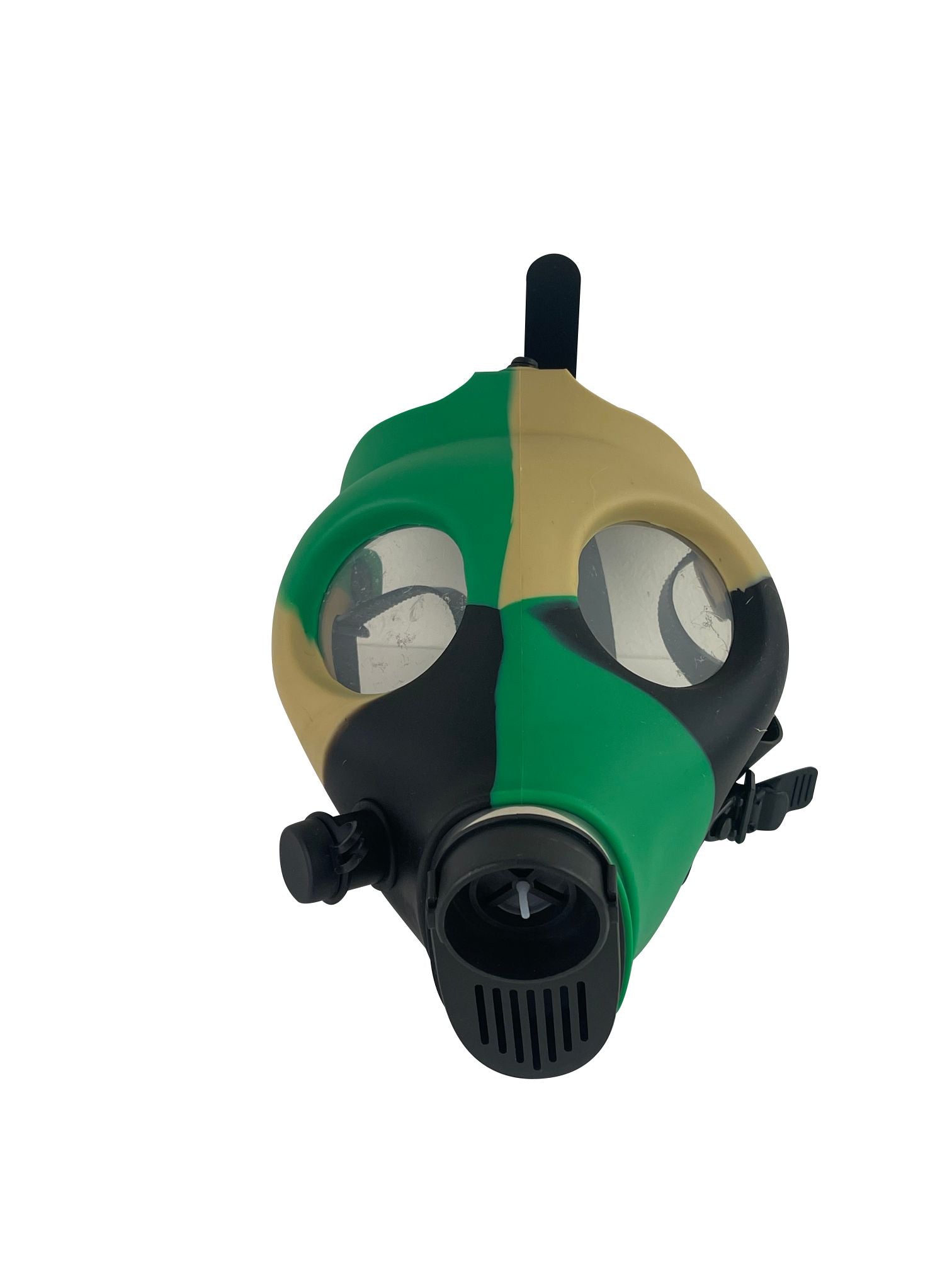 Multi-Colored Silicone Skull Gas Mask Bong Glass City Pipes