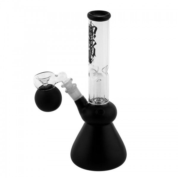 Amsterdam | 12" Black Glass Water Pipe w/ Dome Perc Amsterdam