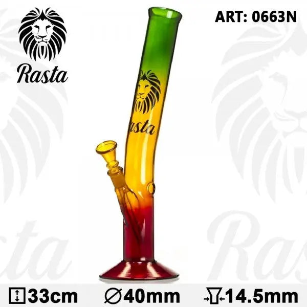 Rasta Color | 13" Hangover Glass Bong Daze Supply
