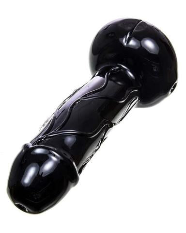 Empire Glassworks Large Penis Spoon Hand Pipe - Black Empire Glassworks