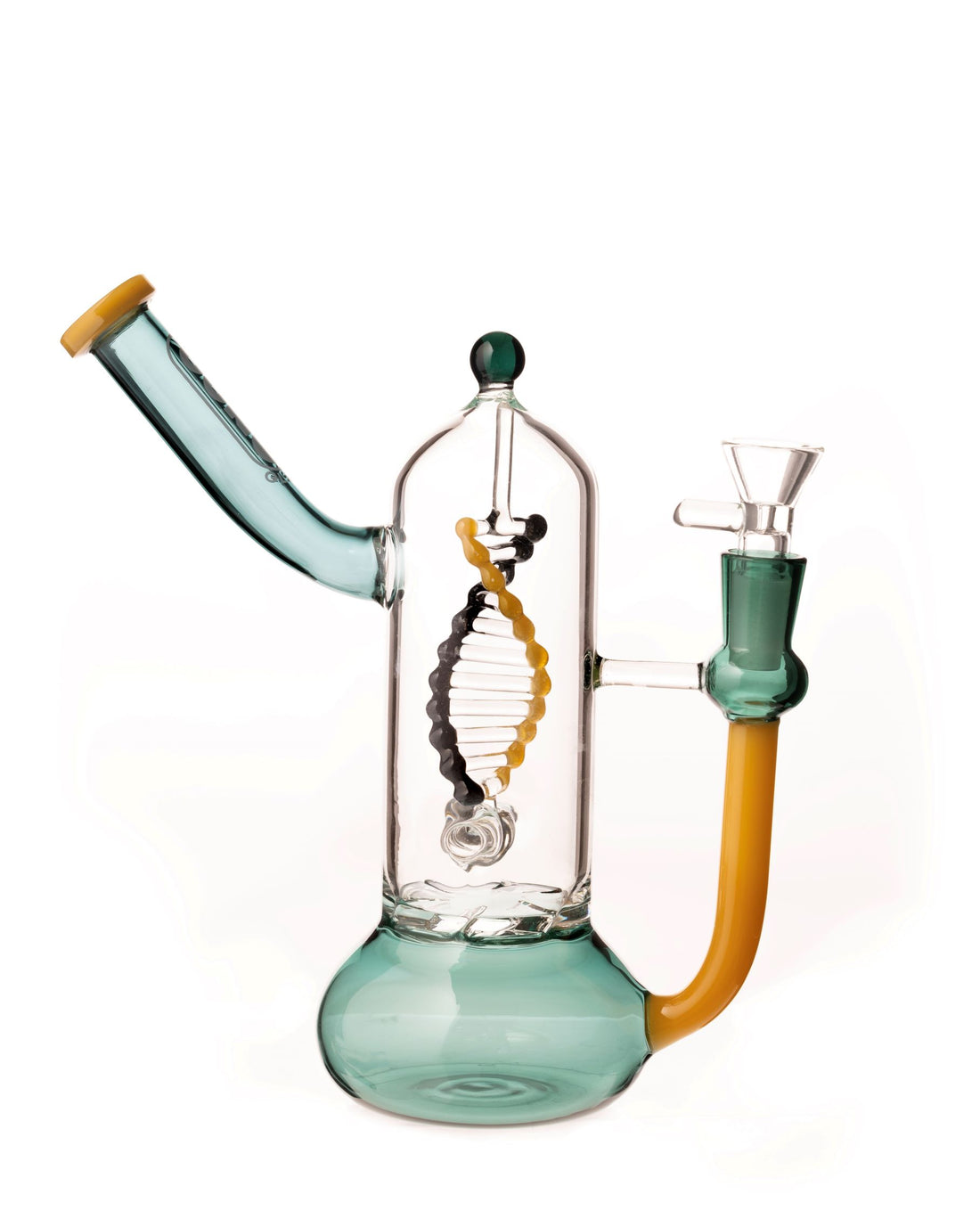Daze Glass - Spinning DNA &amp; Turbine Perc Glass Water Pipe