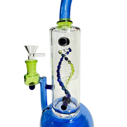 Daze Glass - 2nd Gen Spinning DNA &amp; Turbine Perc Glass Water Pipe Daze Glass