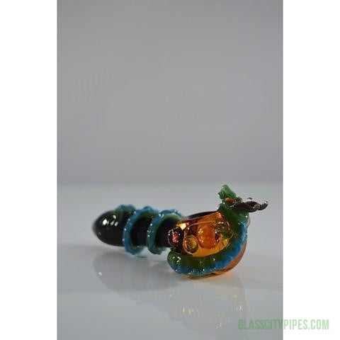 Empire Glassworks Dragon Wrapped Worked Glass Spoon Hand Pipe Empire Glassworks