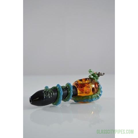 Empire Glassworks Dragon Wrapped Worked Glass Spoon Hand Pipe Empire Glassworks