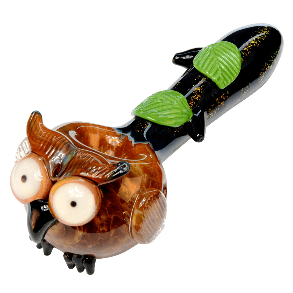 Empire Glassworks Owl Themed Hand Pipe Empire Glassworks