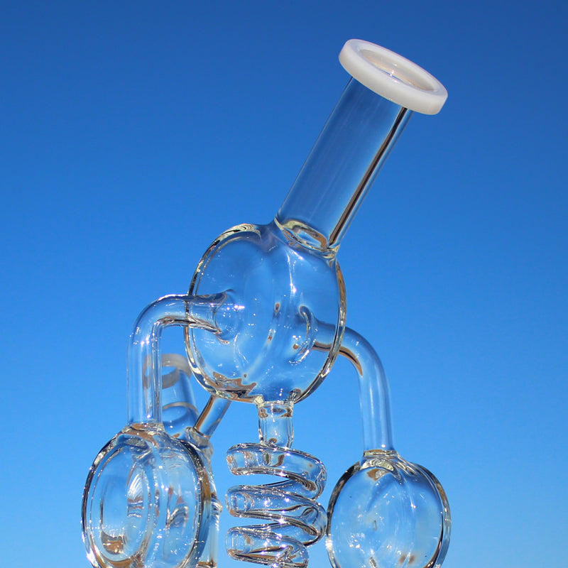 Approx. 11&quot; Spiral Mushroom Recycler Water Pipe w/ Circ Perc Daze Supply