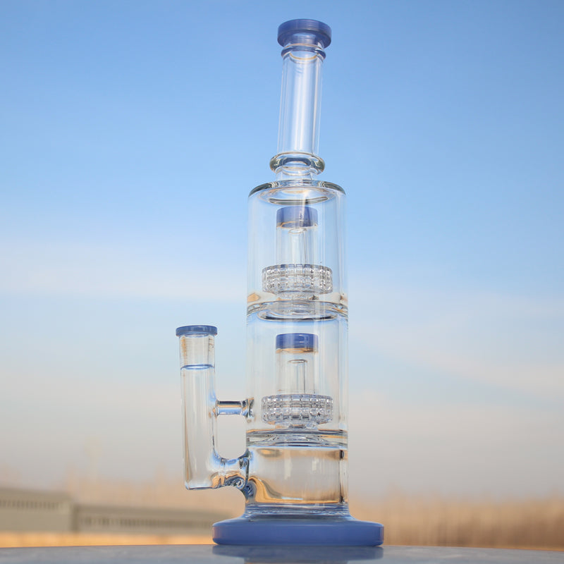 Approx. 12&quot; Dual Matrix Percolator Glass Water Pipe Daze Supply