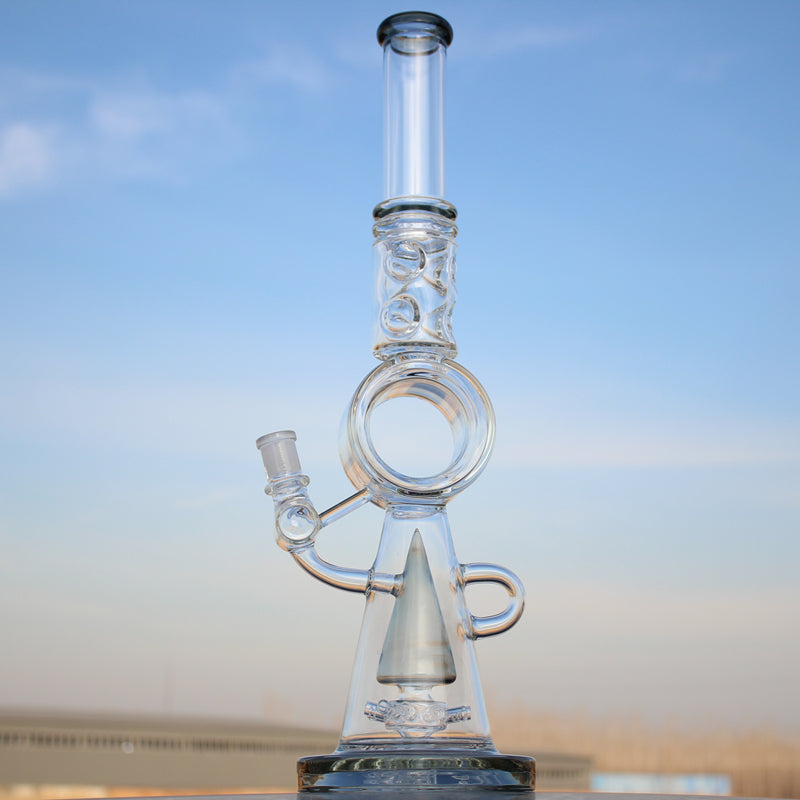 18.5&quot; Recycler Style Donut Percolator Glass Water Pipe Daze Supply