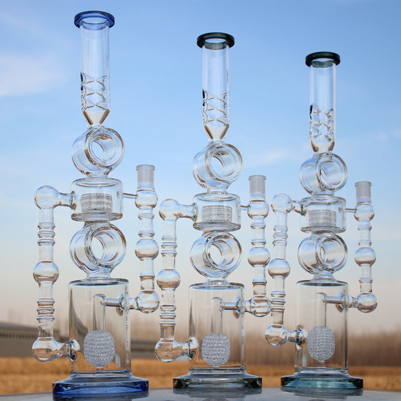 Massive Approx. 22 Inch Dual Perc Recycler Style Water Pipe Daze Supply