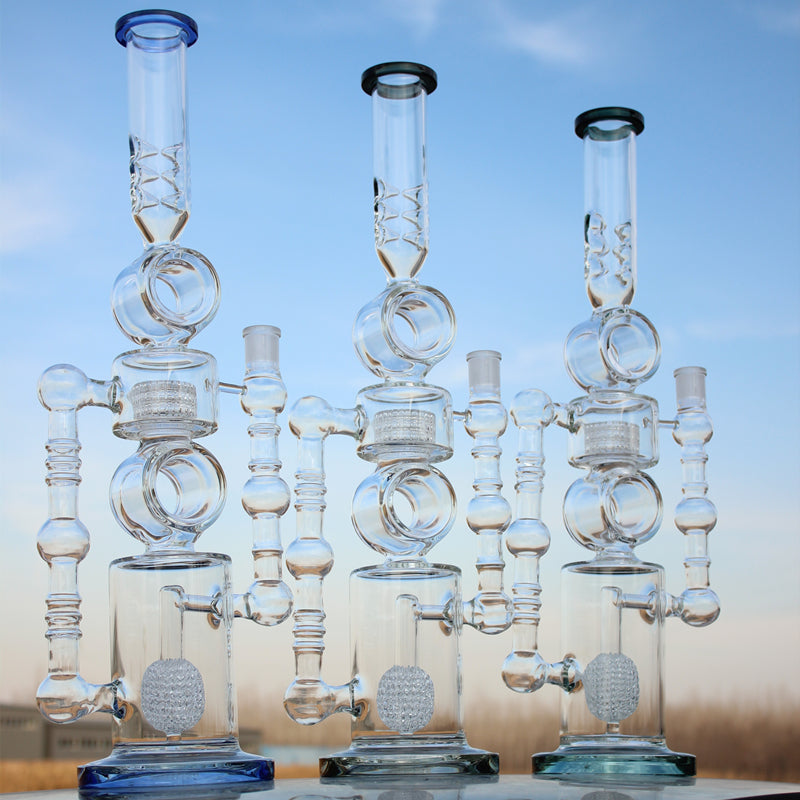 Massive Approx. 22 Inch Dual Perc Recycler Style Water Pipe Daze Supply