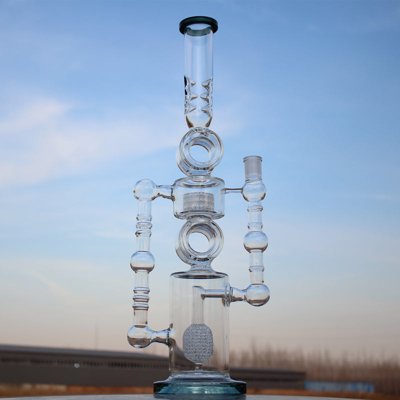 Massive Approx. 22 Inch Dual Perc Recycler Style Water Pipe Daze Supply