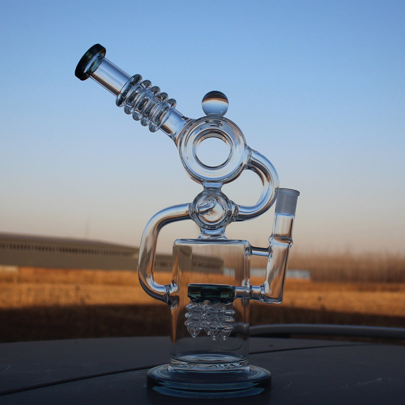 Approx. 11.5&quot; Recycler Style Water Pipe w/ Dual Percs Daze Supply