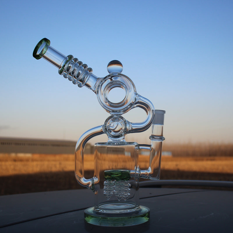 Approx. 11.5&quot; Recycler Style Water Pipe w/ Dual Percs Daze Supply