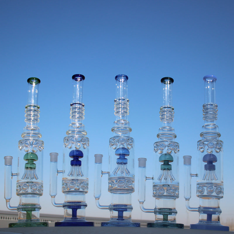 19.5&quot; Jellyfish Sprinkler &amp; Matrix Perc Glass Water Pipe Daze Supply