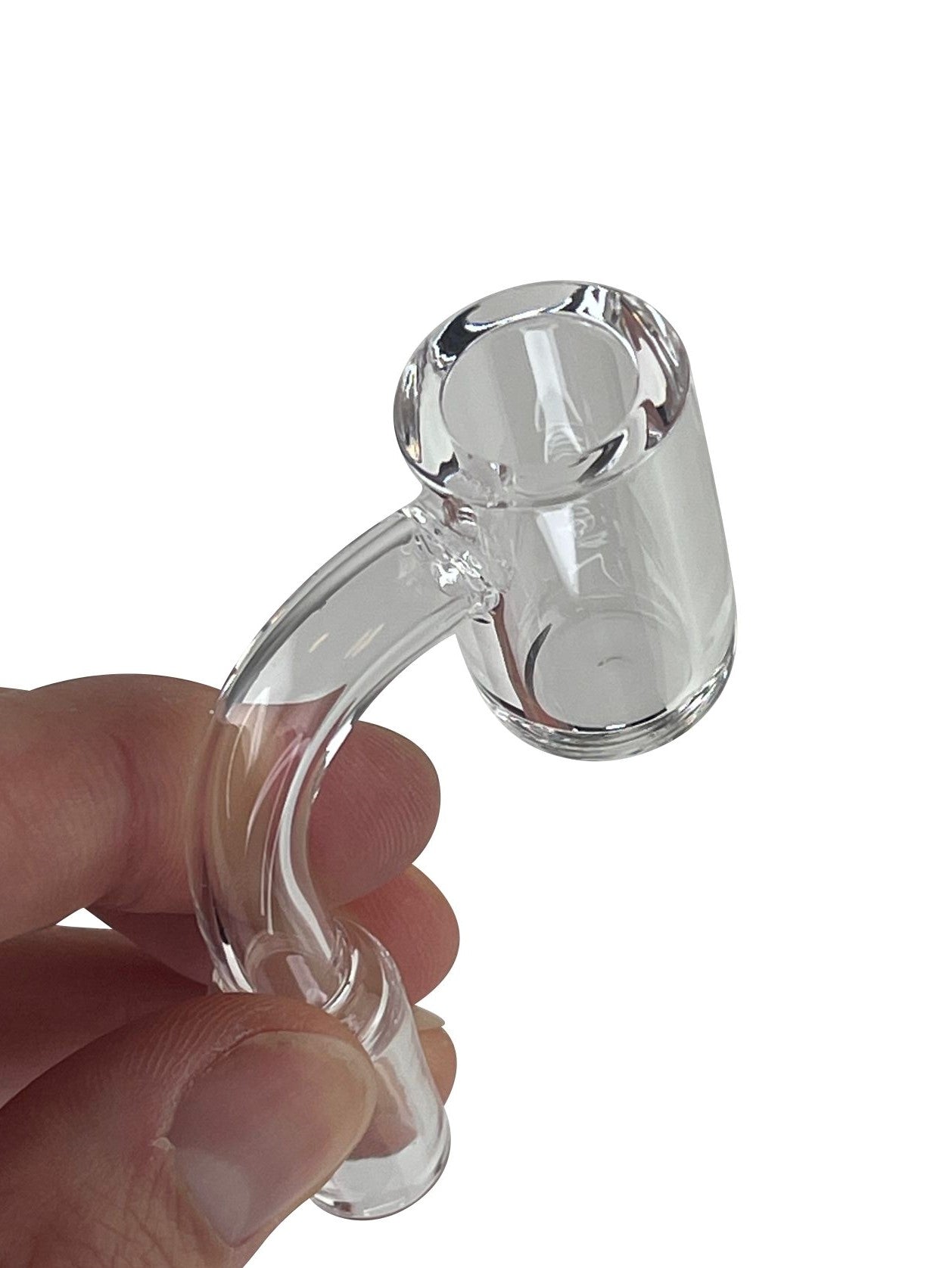 Flat Top Polished Quartz Banger 14mm Male Joint Nail - 90 Degree Glass City Pipes
