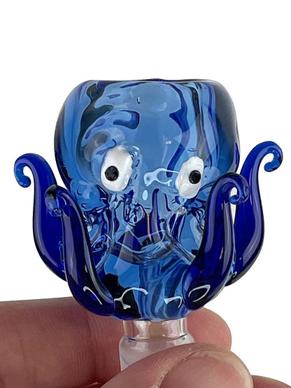 Blue Octopus Glass Bong Bowl - 14mm Daze Glass