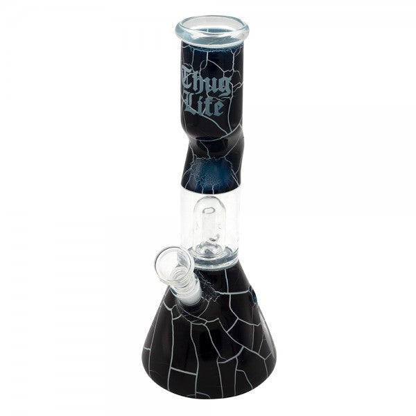 Thug Life | 10&quot; Cracked Stone Glass Water Pipe Thug Life