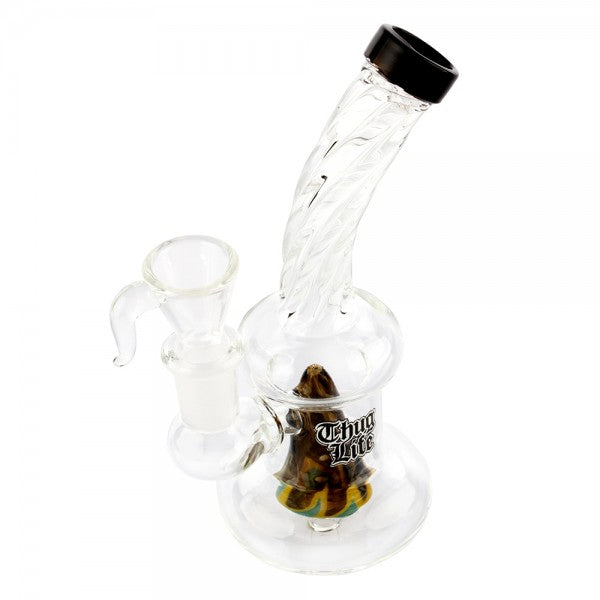 Thug Life | 6&quot; Bubbler Shaped Rasta Water Pipe Thug Life