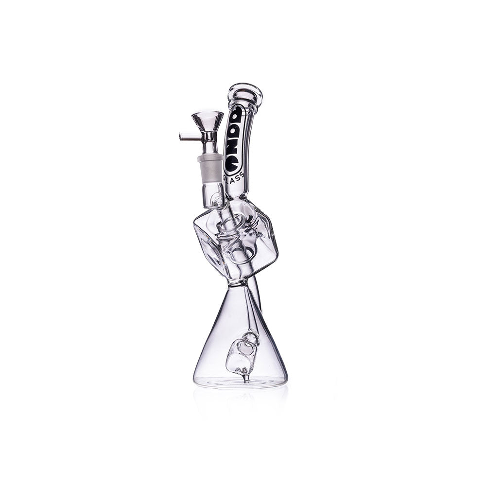 Daze Glass - 10&quot; Recycler Style Cube Perc Glass Water Pipe Daze Supply