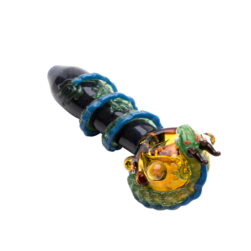 Empire Glassworks Dragon Wrapped Worked Glass Spoon Hand Pipe Empire Glassworks